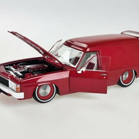 1975 HJ Holden Panelvan "Slammed" LS6 Twin Turbo - Wine Berry- 1:24 Scale Diecast - DDA Collectibles