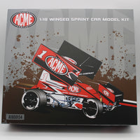 WINGED SPRINT CAR MODEL KIT - WHITE - 1:18 SCALE