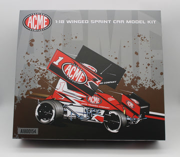WINGED SPRINT CAR MODEL KIT - WHITE - 1:18 SCALE