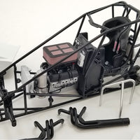 WINGED SPRINT CAR MODEL KIT - WHITE - 1:18 SCALE