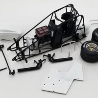 WINGED SPRINT CAR MODEL KIT - WHITE - 1:18 SCALE