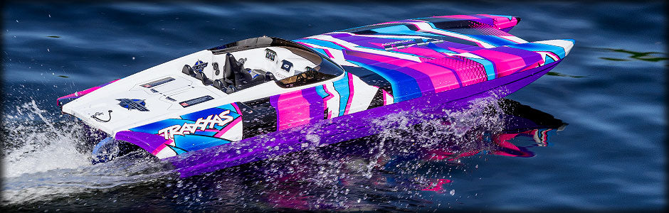 TRAXXAS DCB M41 WIDEBODY: BRUSHLESS 40' RACE BOAT TQI - PURPLE