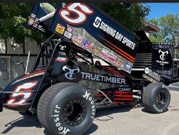 2022 #5 TRUETIMBER CAMO SPRINT CAR - SPENCER BAYSTON - 2022 WORLD OF OUTLAWS ROOKIE OF THE YEAR - 1:18 SCALE DIECAST MODEL