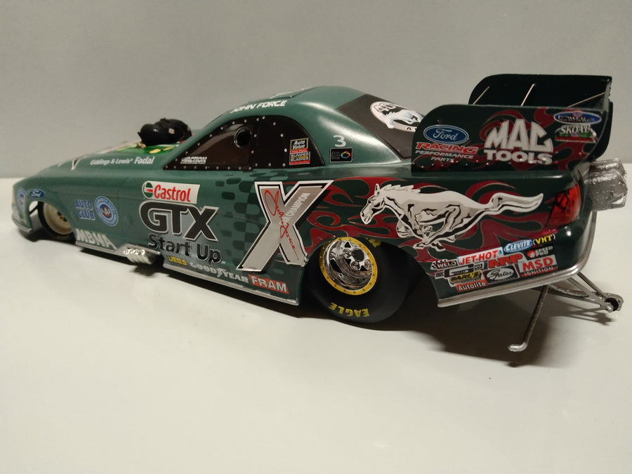 John Force 2004 Castrol GTX Start Up Ford Mustang Funny Car 1:24 Diecast