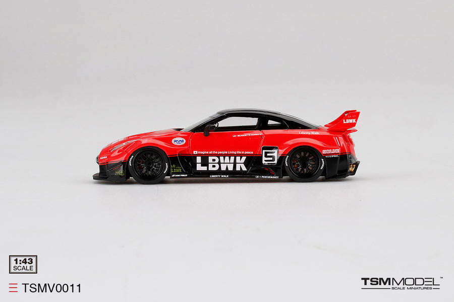 *PRE-ORDER* LB-Silhouette WORKS GT NISSAN 35GT-RR Ver.1 Red/Black 1:43 Model Car