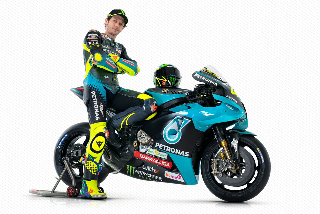 VALENTINO ROSSI 2021 YAMAHA YZR-M1 -TEAM PETRONAS YAMAHA SRT - 1:12 MOTOGP 2021 DIECAST MODEL