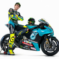 VALENTINO ROSSI 2021 YAMAHA YZR-M1 -TEAM PETRONAS YAMAHA SRT - 1:12 MOTOGP 2021 DIECAST MODEL